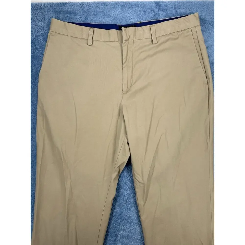 Banana Republic Pants Mens 38x32 Beige 100% Cotton Tailored Slim
